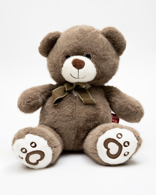 Just Bear Brown Hearty Paws Plush Soft Toy-Improves Motor Skills-36M+