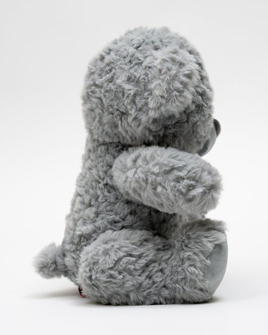 Just Bear Grey Snugvibe Sherpa Fur Teddy Plush Soft Toy-Ultra Soft & Huggable Bear-36M+