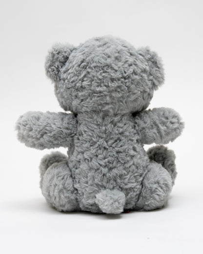 Just Bear Grey Snugvibe Sherpa Fur Teddy Plush Soft Toy-Ultra Soft & Huggable Bear-36M+