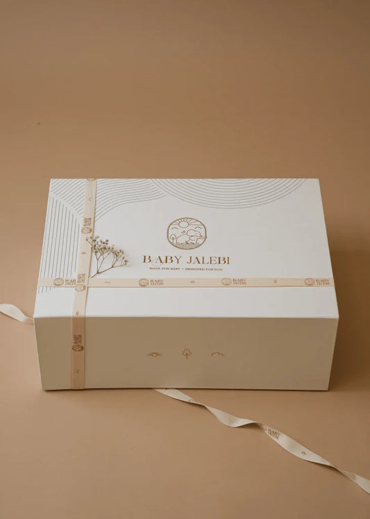 Baby Jalebi Cot Bedding Set-Rocking Horse-Hand Embroidered-100% Organic Cotton-Ecru-For Infants