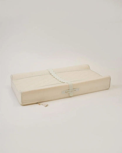 Baby Jalebi Diaper Changing Mat-Cotton-Water Resistant-Ecru