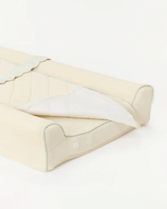 Baby Jalebi Diaper Changing Mat-Cotton-Water Resistant-Ecru