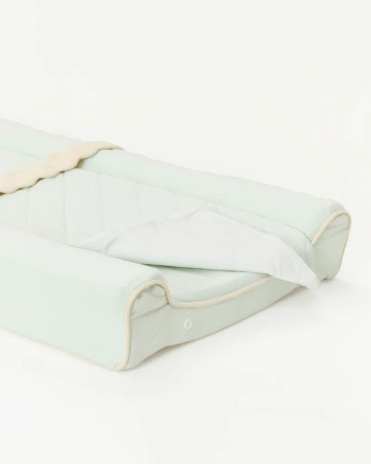 Baby Jalebi Diaper Changing Mat-Cotton-Water Resistant-Mint