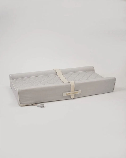 Baby Jalebi Diaper Changing Mat-Cotton-Water Resistant-Grey