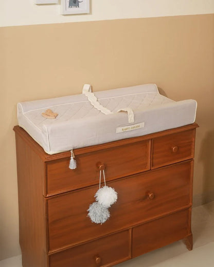 Baby Jalebi Diaper Changing Mat-Cotton-Water Resistant-Grey