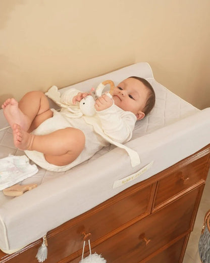 Baby Jalebi Diaper Changing Mat-Cotton-Water Resistant-Grey