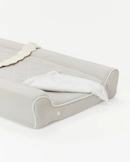 Baby Jalebi Diaper Changing Mat-Cotton-Water Resistant-Grey