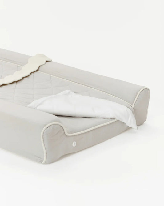 Baby Jalebi Diaper Changing Mat-Cotton-Water Resistant-Grey