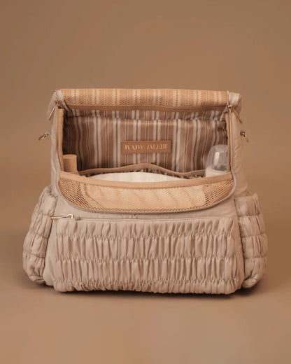 Baby Jalebi Dune Diaper Bag-Backpack-Polyester-Caramel-with Stroller Straps