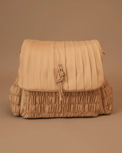 Baby Jalebi Dune Diaper Bag-Backpack-Polyester-Caramel-with Stroller Straps