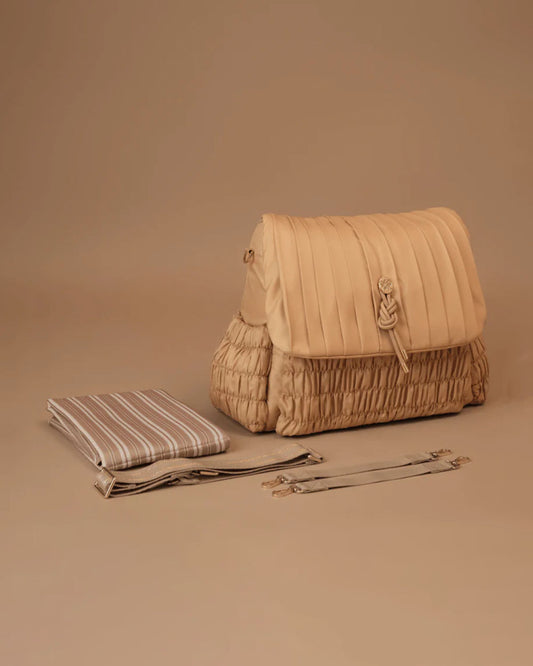 Baby Jalebi Dune Diaper Bag-Backpack-Polyester-Caramel-with Stroller Straps