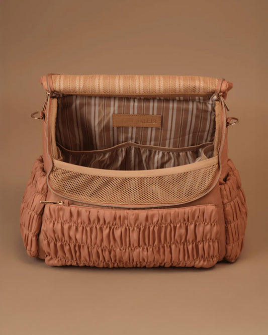 Baby Jalebi Dune Diaper Bag-Backpack-Polyester-Dusty Rose-with Stroller Straps