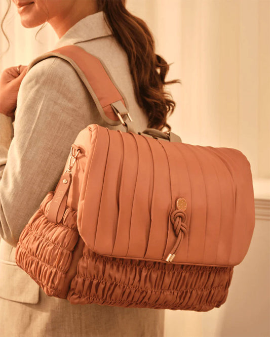 Baby Jalebi Dune Diaper Bag-Backpack-Polyester-Dusty Rose-with Stroller Straps