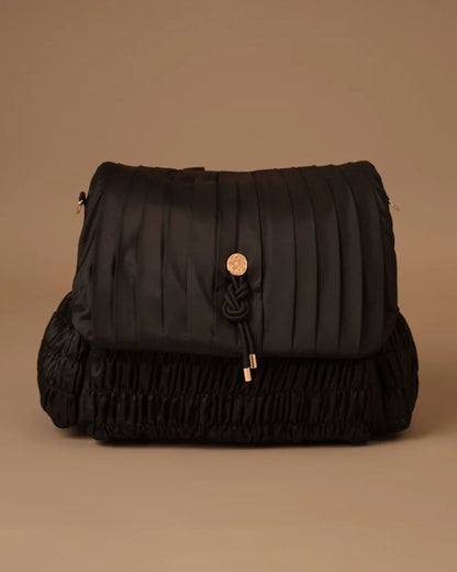 Baby Jalebi Dune Diaper Bag-Backpack-Polyester-Black-with Stroller Straps