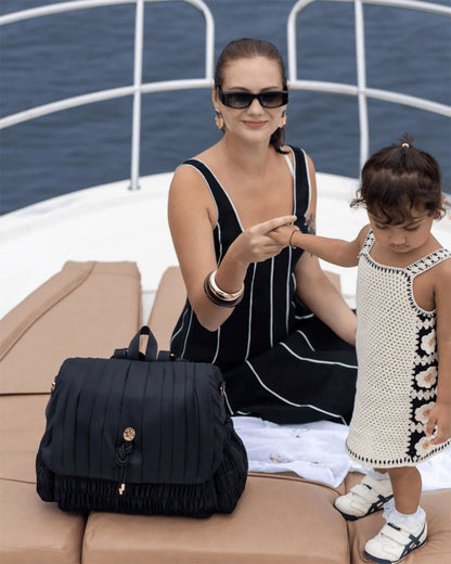 Baby Jalebi Dune Diaper Bag-Backpack-Polyester-Black-with Stroller Straps