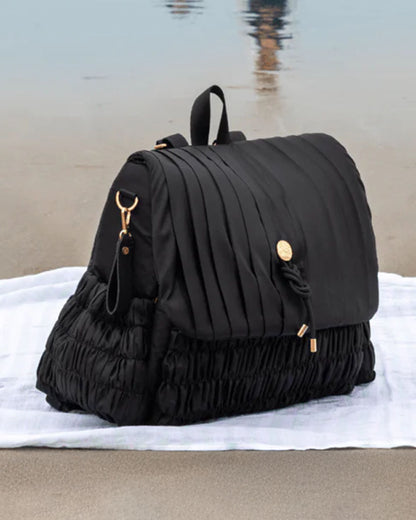 Baby Jalebi Dune Diaper Bag-Backpack-Polyester-Black-with Stroller Straps