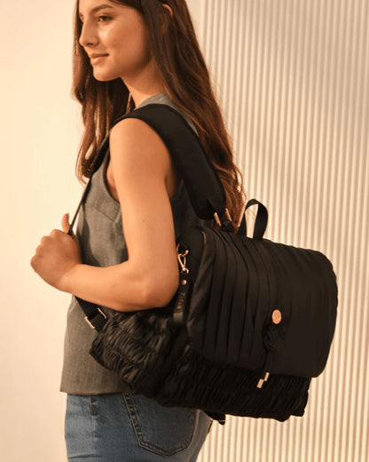 Baby Jalebi Dune Diaper Bag-Backpack-Polyester-Black-with Stroller Straps