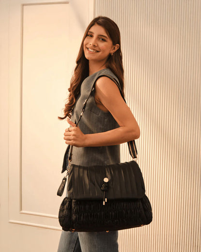 Baby Jalebi Dune Diaper Bag-Backpack-Polyester-Black-with Stroller Straps