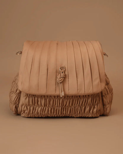 Baby Jalebi Dune Diaper Bag-Backpack-Polyester-Mocha-with Stroller Straps