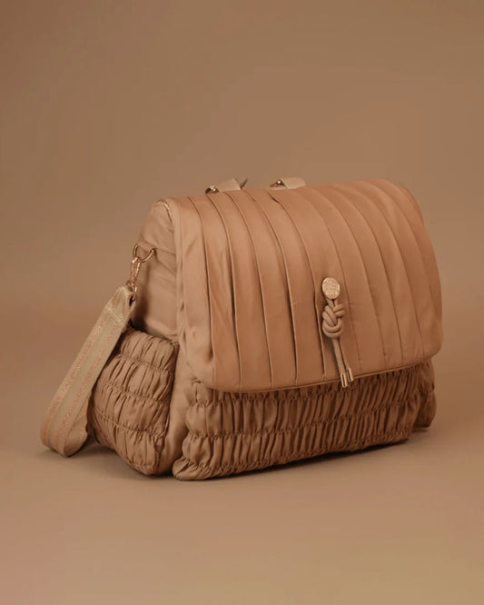 Baby Jalebi Dune Diaper Bag-Backpack-Polyester-Mocha-with Stroller Straps