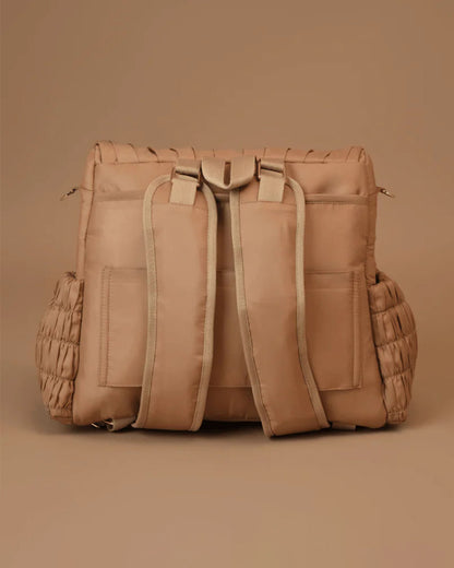 Baby Jalebi Dune Diaper Bag-Backpack-Polyester-Mocha-with Stroller Straps