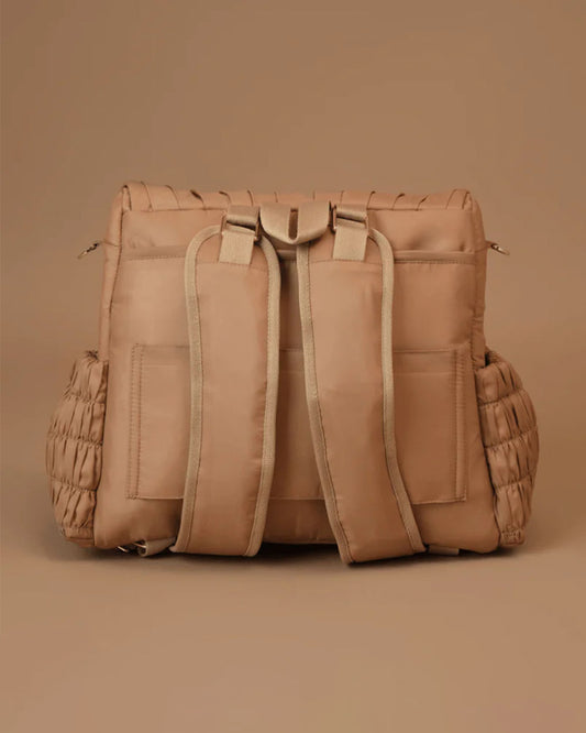 Baby Jalebi Dune Diaper Bag-Backpack-Polyester-Mocha-with Stroller Straps