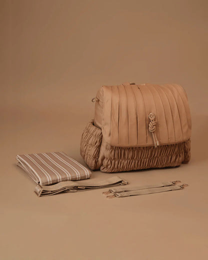 Baby Jalebi Dune Diaper Bag-Backpack-Polyester-Mocha-with Stroller Straps