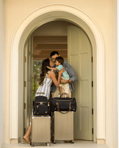 Baby Jalebi The City Trooper Diaper Bag-Backpack-Vegan Leather-Black-with Stroller Straps