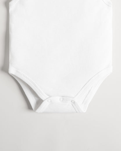 Twingle Snow White Envelope Neck Sleeveless Bodysuit Vest-Solid-100% Organic Cotton-Pack of 3-For Infants