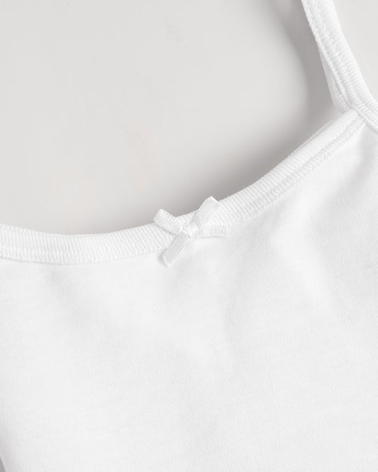 Twingle Snow White Shoulder Strap Sleeveless Vest-Solid-100% Organic Cotton-Pack of 3-For Infants