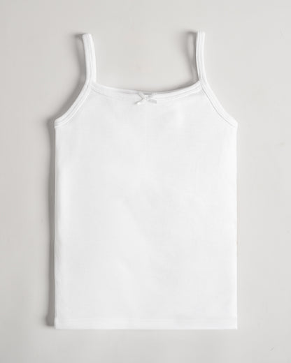 Twingle Snow White Shoulder Strap Sleeveless Vest-Solid-100% Organic Cotton-Pack of 3-For Infants