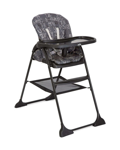 Joie Mimzy Snacker Baby High Chair-One Hand Quick Compact Fold-Streamlined Design-6M to 3Y (Upto 15Kg)-ABC Charcoal