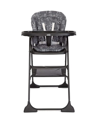 Joie Mimzy Snacker Baby High Chair-One Hand Quick Compact Fold-Streamlined Design-6M to 3Y (Upto 15Kg)-ABC Charcoal