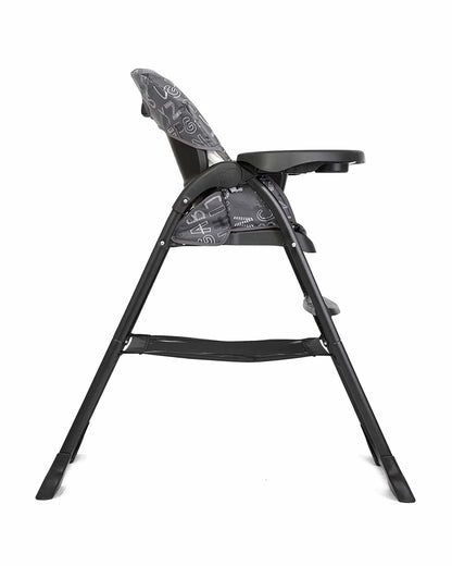 Joie Mimzy Snacker Baby High Chair-One Hand Quick Compact Fold-Streamlined Design-6M to 3Y (Upto 15Kg)-ABC Charcoal