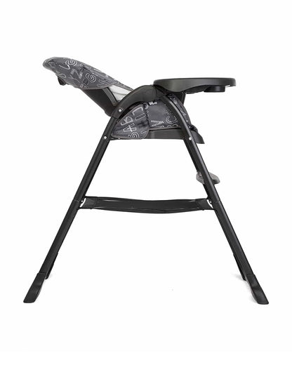 Joie Mimzy Snacker Baby High Chair-One Hand Quick Compact Fold-Streamlined Design-6M to 3Y (Upto 15Kg)-ABC Charcoal