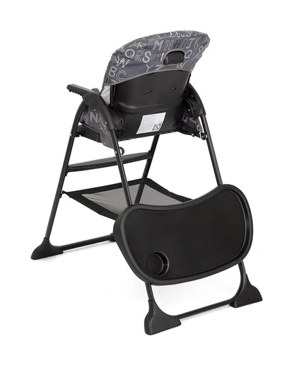 Joie Mimzy Snacker Baby High Chair-One Hand Quick Compact Fold-Streamlined Design-6M to 3Y (Upto 15Kg)-ABC Charcoal