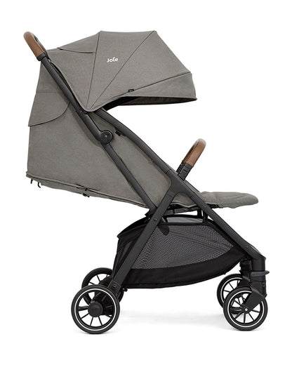 Joie Pact Pro Cabin Friendly Stroller-One Hand Fold-Flat Reclining Seat-Travel System Compatible-2 Years Warranty-Pram for 0 to 4Y (Upto 22 Kg)-Pebble