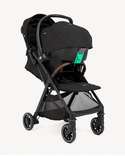 Joie Pact Pro Lightweight Stroller & i-Snug 2 Car Seat Travel System-Stroller Features (One Hand Fold, Upto Upto 22 Kg)-Car Seat Features (Adjustable Headrest, Upto 13 Kg)-Shale
