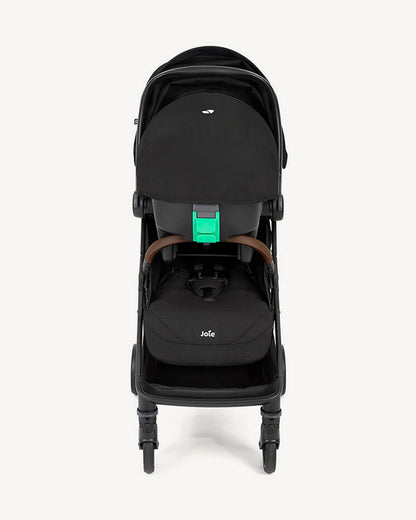 Joie Pact Pro Lightweight Stroller & i-Snug 2 Car Seat Travel System-Stroller Features (One Hand Fold, Upto Upto 22 Kg)-Car Seat Features (Adjustable Headrest, Upto 13 Kg)-Shale