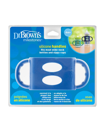 Dr. Brown's 100% Silicone Handles-BPA Free-Blue-4M+