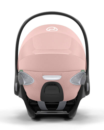 Cybex Cloud T i-Size PLUS Baby Car Seat-Rear Facing-Mesh Fabric For 6x Better Airflow-With Mesh Window On Canopy-Near Flat Reclining Seat-12 Positions Adjustable Headrest-For 0 to 2Y (Upto 13 Kg)-Peach Pink