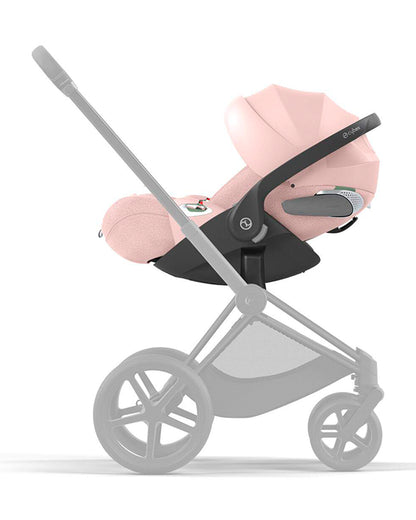 Cybex Cloud T i-Size PLUS Baby Car Seat-Rear Facing-Mesh Fabric For 6x Better Airflow-With Mesh Window On Canopy-Near Flat Reclining Seat-12 Positions Adjustable Headrest-For 0 to 2Y (Upto 13 Kg)-Peach Pink