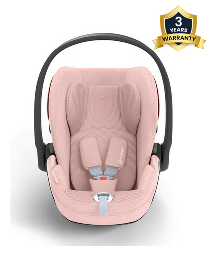 Cybex Cloud T i-Size PLUS Baby Car Seat-Rear Facing-Mesh Fabric For 6x Better Airflow-With Mesh Window On Canopy-Near Flat Reclining Seat-12 Positions Adjustable Headrest-For 0 to 2Y (Upto 13 Kg)-Peach Pink