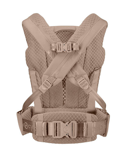 Cybex Coya Baby Carrier-With 3 Carry Positions-Foldable Into Trendy Crossbody Bag-3D Mesh Fabric-UPF 50+ Sun Hood-Waist Belt With Zip Pocket-For 0 to 3Y (3.2 to 15Kg)-Cozy Beige