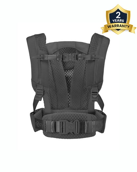 Cybex Coya Urban Mobility Baby Carrier-With 3 Carry Positions-Foldable Into Trendy Crossbody Bag-3D Mesh Fabric-UPF 50+ Sun Hood-Zip Pocket Integrated Into The Waist Belt-For 0 to 3Y (3.2 to 15Kg)-Black
