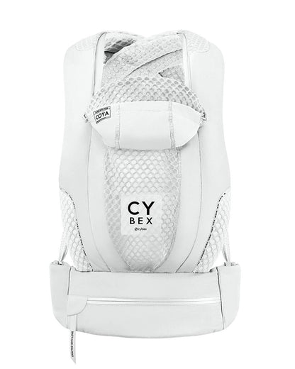 Cybex Coya Urban Mobility Baby Carrier-With 3 Carry Positions-Foldable Into Trendy Crossbody Bag-3D Mesh Fabric-UPF 50+ Sun Hood-Zip Pocket Integrated Into The Waist Belt-For 0 to 3Y (3.2 to 15Kg)-White