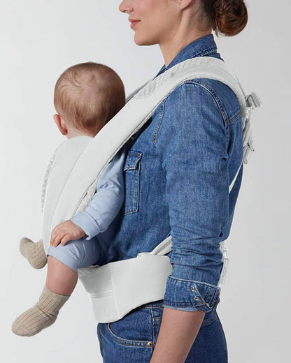 Cybex Coya Urban Mobility Baby Carrier-With 3 Carry Positions-Foldable Into Trendy Crossbody Bag-3D Mesh Fabric-UPF 50+ Sun Hood-Zip Pocket Integrated Into The Waist Belt-For 0 to 3Y (3.2 to 15Kg)-White