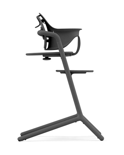 Cybex Lemo 3 in 1 High Chair-With Baby Set & Tray-Individual Height & Depth Adjustment of Seat & Footrest-Anti Tip Rear Wheels for Easy Movement-2 Years Warranty-For 6M to 99Y (Upto 120 Kg)-Stunning Black