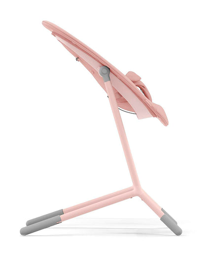 Cybex Lemo 4 in 1 High Chair-With Bouncer Seat, Baby Set & Tray-Individual Height & Depth Adjustment of Seat & Footrest-Anti Tip Rear Wheels for Easy Movement-2 Years Warranty-For 0 to 99Y (Upto 120 Kg)-Pearl Pink