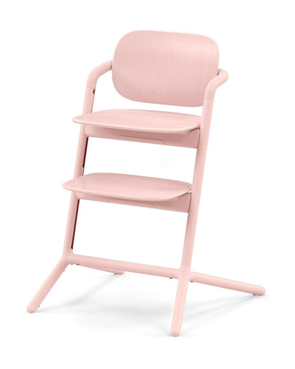 Cybex Lemo 4 in 1 High Chair-With Bouncer Seat, Baby Set & Tray-Individual Height & Depth Adjustment of Seat & Footrest-Anti Tip Rear Wheels for Easy Movement-2 Years Warranty-For 0 to 99Y (Upto 120 Kg)-Pearl Pink